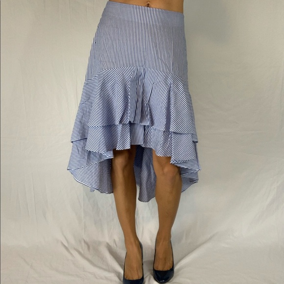 High-low ruffle striped skirt - Picture 3 of 8
